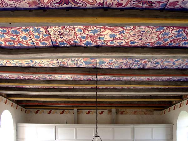 Decke mit Bauernmalerei